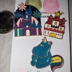 3 Piece - Brooch Fairytale Castles Unicorn